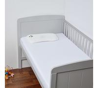 Panda Kids Bamboo Plain White Fitted Sheet - Cotbed