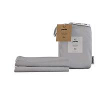 Panda® Kids Cot Bamboo Fitted Sheet - 2 Pack, 120 x 60 cm, Quiet Grey