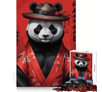 Panda Kimono Jigsaw Puzzles for Adults 1000 Pieces Mind Skill Toy Slow Enjoy Design Assembly Lovely Gift (38x26cm)