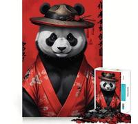 Panda Kimono Jigsaw Puzzles for Adults 1000 Pieces Mind Skill Toy Slow Enjoy Design Assembly Lovely Gift (38x26cm)