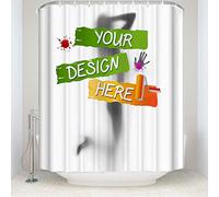 Panda Kingdom Custom Shower Curtain 72" w x 72" h Personalized Waterproof Polyester Curtain with Hooks,Create Your Own Shower Curtain Here