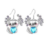 Panda//Koala Leverback Earrings for Women 925 Silver Cute Animal Earrings Panda/Rabbit/Koala Jewelry Njt631 (Blue, 5x3cm)