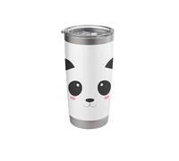 Panda Lady Face Head Smiling Stainless Steel Insulated Tumbler