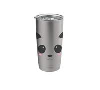 Panda Lady Face Head Smiling Stainless Steel Insulated Tumbler