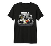 Panda Lies On The Sofa Eating Chips Chill Instructor Premium T-Shirt
