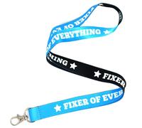 Panda Loco Fixer of Everything Lanyard - Funny Office ID Badge Holder | Bold Statement Neck Strap for Workplaces, Teachers, Engineers, Admin Staff & Gifts