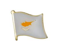 Panda Loco Pins Cyprus Cypriot Country Flag Lapel Enamel Pin Badge, Multi, One Size