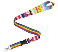 Panda Loco The Ultimate Pride Lanyard - LGBTQIA+ All Flags Design | Inclusive Rainbow ID Holder for Festivals, Students, Work Badges, Gifts & Events