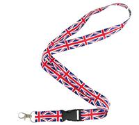 Panda Loco Union Jack Lanyard - Great Britain Flag ID Badge Holder | UK Pride Accessory for Work, Travel, Cultural Events & Gifting