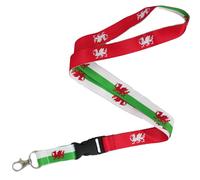 Panda Loco Wales Lanyard - Red Dragon Flag ID Badge Holder | Welsh Pride Accessory for Work, Travel, Events & Patriotic Gifting