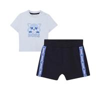 Panda Logo Two-Piece Top & Shorts Set - unisex - Boss - Kids Sets - Blue - 6 M - Kids 6 M