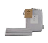 Panda London 100% Bamboo Fitted Sheet - Cot & Cotbed (2-Pack) in Mid Grey | Size: Junior Panda London Mid Grey Junior