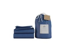 Panda London Bamboo Complete Bedding Set - Eco-Friendly, Hypoallergenic, Full Set for Comfort, UK Double, Deep Sea Navy