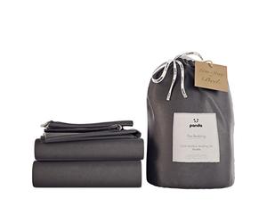 Panda London Bamboo Complete Bedding Set - Eco-Friendly, Hypoallergenic, Full Set for Comfort, UK Double, Urban Grey