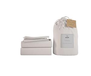 Panda London Bamboo Complete Bedding Set - Eco-Friendly, Hypoallergenic, Full Set for Comfort, UK Super King, Pure White