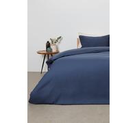 Panda Bamboo and French Linen Bedding Set, Superking, Midnight Navy