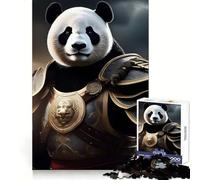 Panda Lord Armor 1000 Pieces Jigsaws Adults Puzzles Gifts Memory Upgrade Leisure Time Sharp Cut Wall Art Decor (38x26cm)