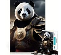 Panda Lord Armor Jigsaw Puzzle for Adults 1000 Pieces Intellect Toy Peaceful Fun Precise Cut Santa Wish List (50x75cm)