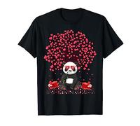 Panda Lover Heart Tree Panda Valentine's Day T-Shirt