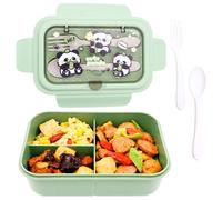 Panda Lunch Box, Panda Leakproof Bento Box for Kids Salad Lunch Container with Cutlery Set Layered Lunchbox Portability Snack Boxes ReusableLunch Boxs with Compartments for School Picnic Travelling