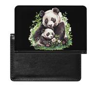 Panda Mama and Little Passport Holder Travel Wallet Cover Case with Card Slot Organiser for Men Women