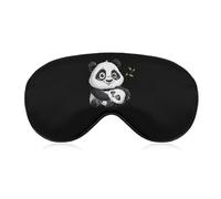 Panda Mama & Cub Bear Sleep Mask Soft Blackout Eye Mask Eye Shade Cover with Adjustable Strap for Men Women
