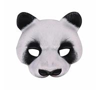 Panda Mask Adults Halloween Mask Funny Animal Mask 3D Realistic Latex Half Face Masks for Halloween Costume Carnival Cosplay Party Dress Up Props