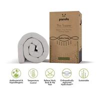 Panda® Gel Infused Memory Foam Bamboo Mattress Topper - UK Super King | 5cm Thick | Medium Firm Softness | Orthopaedic Neck, Spine, Hip Support | Adjustable Straps | Temperature Control | Long Lasting