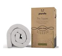 Panda® Gel Infused Memory Foam Bamboo Mattress Topper - EU Single | 5cm Thick | Medium Firm Softness | Orthopaedic Neck, Spine, Hip Support | Adjustable Straps | Temperature Control | Long Lasting