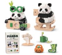 Panda Mini Building Blocks Set,1782 pcs Micro Blocks PandaToy,Cute Micro Building Blocks Kit,DIY Blocks Collection Ornament Gift,Suitable for Kids Adults - 4 accessories