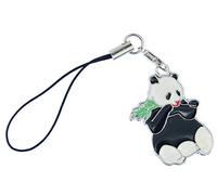 Panda Mobile Cell Phone Charm Pendant Bamboo Bear Wildlife Asia Wood Flat