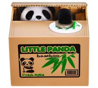 Panda Money Box, Piggy Bank for Kids/Adults, Automatic Stealing Coin Money Bank with Upgraded Clear English Voice (Panda)