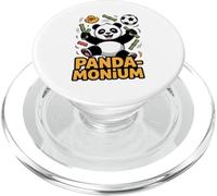 Panda-monium Funny Cartoon Panda with Bamboo PopSockets PopGrip for MagSafe
