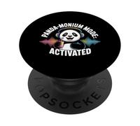 Panda-Monium Mode Activated Funny Animal Humor PopSockets Adhesive PopGrip