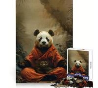 Panda Monk Mystic Meditate Jigsaw Puzzles for Teenagers 1000 Pieces Think Toy Soothing Fun Clean Cut Art Collectible (50x75cm)