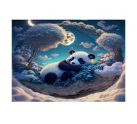 Panda Moon Cloud Jigsaw Puzzle, 1000 Pcs Indoor Adult Game