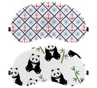 Panda National Treasure Bamboo 2-Pack Light-Blocking Soft Breathable Blindfold Sleeping Masks