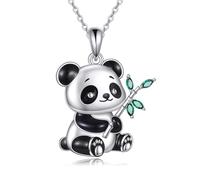Panda Necklace S925 Sterling Silver Cute Panda Pendent Jewelry Gifts for Women