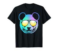 Panda Neon Bear Face T-Shirt T-Shirt