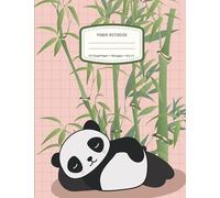 Panda Notebook: 1/2 Inch Graph Paper Composition Notebook for Kids to Use as Calculation Paper Drawing Grid Paper Scientific Graph Paper Math Graphing Paper Calligraphy and More | Pink Panda