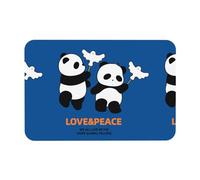 Panda Of Peace Diatomaceous Earth Bath Mat â€“ 15.7 X 23.6 In Premium Silicone-Infused Tech Fabric Floor Mat With Non-Slip Rubber Backing, Full-Print Single-Side Design For Bathroom, Kitchen & Shower