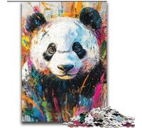 Panda Oil Painting 2000 Piece Jigsaw Puzzle for Adults And Teenagers, Challenging Game And Family Play Birthday Present, Gifts, Wall Art (70x100cm)