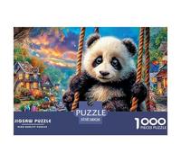 Panda on SwingMaster-Level Jigsaw Puzzles for Adults Embark on A 1000-Piece Advanced And Challenging Puzzle Games Journey - Positioned As The Ultimate Gift Jigsaw Puzzles for Adults And Kids Age 12 Y