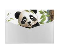 Panda on The Tree Branch Accordion File Organizer 6 Pocket Document Organizer Expanding File Folder Accordion Folder with Labels, Travel Document Folders Plastic Envelopes with Snap Closure 13x9.1 Inc