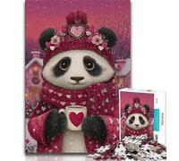 Panda on Vacation 1000 Piece Jigsaw Puzzles for Teenagers,Stress Reliever Difficult Challenge Unique Home Decor And Gifts (75x50cm)