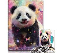 Panda on Vacation Jigsaw Puzzles for Adults 1000 Jigsaws,Challenging Game Gifts for Is Ideal As A Gift for The Whole Family (38x26cm)