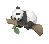 Panda on Wall Paper Sculpture,Pre-cut DIY Papercraft Kit,Handmade Wild Animal Figurine,Wall Decor Art Piece Paper Ornament,3D Animal,not a Finished Model