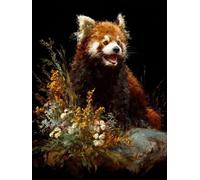 Panda Paint by Numbers for Adults, Flowerss Painting by Numbers DIY Color Oil Painting Hobbies for Adults Women with Acrylic Paint Brush Set for Room Decor, Wall Art, Gifts 12x16 inches -zjn2507Q1