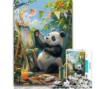 Panda Painter Adult Jigsaws 1000 Pieces Difficult,Family Game Stress Reliever Difficult Challenge Secret Santa Gifts (50x75cm)