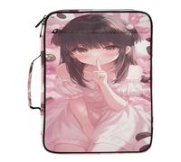 Panda Pajama Anime Girl Document Organizer 7 Pockets A4 Letter Size with Zipper Closure for Paperwork File Folder Jackets